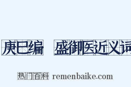 庚巳编·盛御医近义词是什么意思的图片